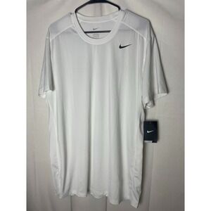 Nike Men's Short Sleeve Dri Fit T Shirt White Black Size XL Brand New